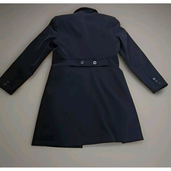 Bebe Women's Long Sport Coat Jacket Blazer Black  Sz 12 Career Office Siren Work - Picture 9 of 9